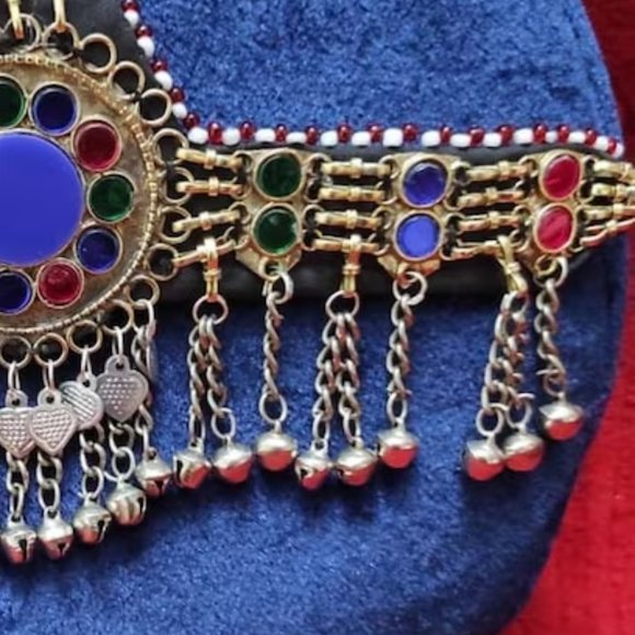 Afghan Kuchi Bells Matha Patti, Headpiece, Hair Jewelry - Picture 5 of 7